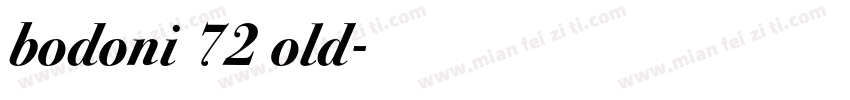 bodoni 72 old字体转换